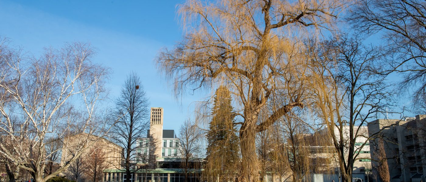 Photograph of campus Winter 2020.